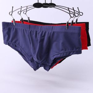 Mutande Intimo da uomo in seta di ghiaccio Boxer a vita bassa Traspirante Sexy Breathab