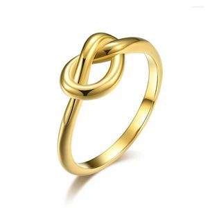 Cluster-Ringe, Edelstahl, Herz-Knoten-Ring, Ehering für Damen und Herren, Größe 4–11