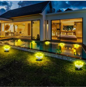 Luzes solares Luzes de LED Piscina Luz subaquática Lâmpada de parede Luzes de decoração à prova d'água RGB Alteração de cor para o aquário da fonte da lagoa