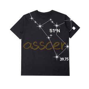 Män kvinnor avslappnad t shirt mode konstellation utskrift tees unisex rund hals kort ärm t skjortor asiatisk storlek s-xl