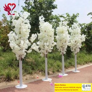 wedding decoration 5ft Tall 10 piecelot Decorative Flowers Wreaths slik Artificial Cherry Blossom Tree Roman Column Road