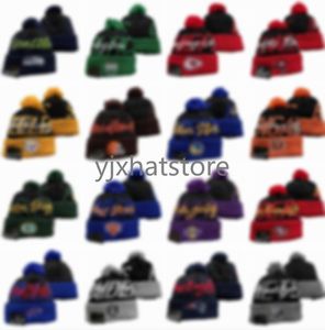 Mode alla lag baseball beanies team broderade baseball 2023 slutlig manschetterad stickad hatt sport skalle stickning vinter hattar för män kvinnor su-005