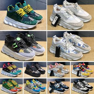 2022 Designer Italy Casual Shoes Top Chain Reaction Wild Jewels Link Trainer Shoes Sneakers EUR 35-48