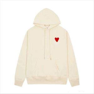 Men's Hoodies Sweatshirts 22s Designer Play Commes Jumpers Des Garcons Letter Embroidery Long Sleeve Pullover Women Red Heart Loose Sweater Clothing