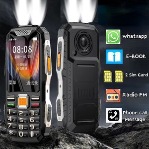 Unlocked GSM 2G Bar Mobile Phone 2.4Inch Dual Sim Card FM Radio MP3 Double Torch Vibration Cell phone Big Button Loud Sound For Elder Quad Band Cellphones