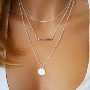 Pendant Necklaces Multi-layer Fashion Stainless Steel Necklace Personalized Exquisite Jewelry Gift For Her Friend