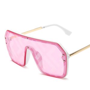 Różowe okulary przeciwsłoneczne Nowy trend F litera okularów przeciwsłonecznych połączone okulary przeciwsłoneczne soczewki dla mężczyzn i kobiet producent hurtowych