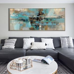Paintings Dark Blue Abstract Large Size Canvas Painting Wall Art Pictures Posters And Prints For Living Room Home Decoration No Frame