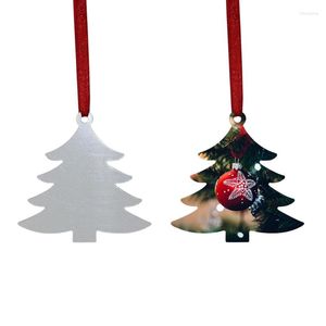 Juldekorationer träd hängande prydnad sublimering tomt hänge diy hantverk värmeöverföring personlig aluminiumplatta dekor
