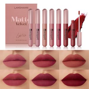 6/pcs Lip Liner And Lipstick Makeup Set All In One Lipgloss Girls & Women Lips