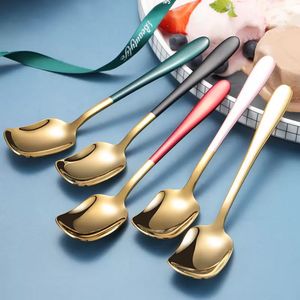 Stainless Steel Long Handle Spoon Coffee Latte Ice Cream Soda Sundae Cocktail Scoop ss1221