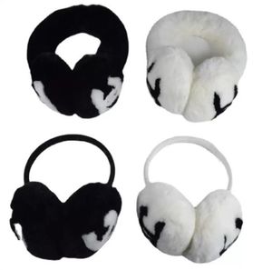 Ear Muffs Channel Ear Muffs Classic Winter Earmuffs Female Rabbit Fleece Brand Fashion Designer Warm Plush Scarf