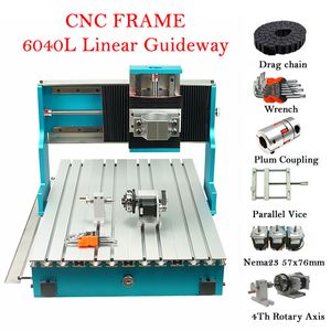 CNC 6040L Frame Linjär guide för DIY CNC 6040 Gravering Millningsmaskin Träbearbetningsrouter Lathe med NEMA23 Stepper Motors