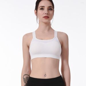 Yoga-Outfit, sexy Damen-Sport-BHs, Top für Fitness, rückenfrei, aushöhlen, atmungsaktiv, verstellbarer Schultergurt, gepolsterter BH, Push-Up