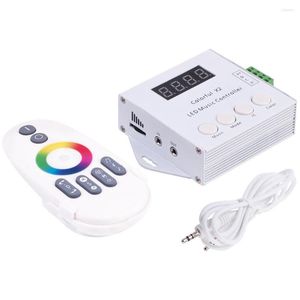 Controllers Colorful X2 Controller RF Touch Remote för WS2812B WS2811 WS2813 USC1903 LED-remsor Moduler Ingång max 1000 pixlar DC5V-24V