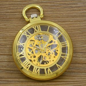 Taschenuhren Großhandel Mode Gute Qualität Vintage Retro Antike Bronze Vater Männer Geschenk Steampunk Mechanische Uhr Stunde