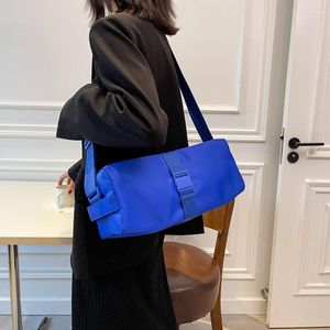 Shoulder Bags Travel Messenger Bag Female Large-capacity Niche Blue Square Gym Toast Sacs