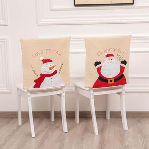 Fodere per sedie Decorazioni natalizie Decorazioni per la casa Copertura per pupazzo di neve Babbo Natale El Square Sgabello