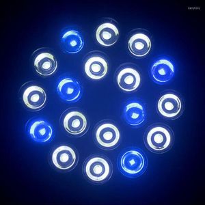 Whod Lights 20pcs/Lot Przylot lampy akwariowej E27 54W 12 Biały 6 Niebieski 18x3w 38 LED Rafa Coral Rafa Lekkie cebulki z czołgiem o wysokiej mocy