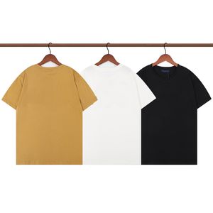 Mens Designer T Shirt fashion casual new shirt women cotton Crew Neck Summer Color Sleeves leisure clothes Luxurys Letter Outdoor Man Tees size s-3XL 9 styles