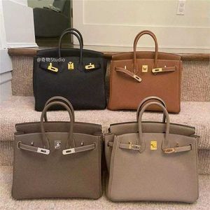 Bolsa estrela designer mesmo 25 saco feminino família primeira camada de couro grande capacidade bolsa um ombro