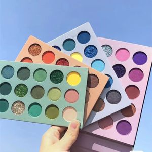 Ankunft Lidschatten Palette 60 Farben Neon gelbes Auge Pigment Matte Glitter Highlighter Silky Pulver Wunderbare Farben Weiche