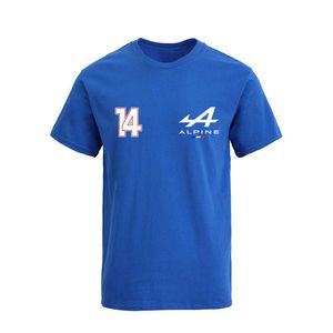 Men's t Shirt Racing Formula One Team Oversized Summer for Alpine Alonso Short Sleeve Top Icq6