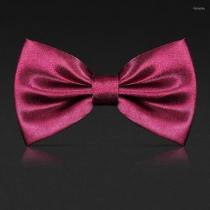 Fliege 2022 Mode Herren Hochzeit Doppel Stoff Lila Rot Satin Bowtie Bankett Jubiläum Schmetterling Krawatte mit Geschenkbox