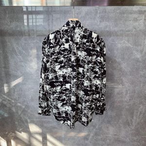 Männer Casual Hemden Eis Mens Silk Floral Bedrucktes Hemd Harajuku Langarm Büroarbeit Tops Mann Streetwear Party Nacht Clubwear