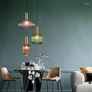 Pendant Lamps Black Light Modern Led Bubble Glass Els Circle Lamp Birds Ceiling Decoration Luminaria De Mesa Kitchen