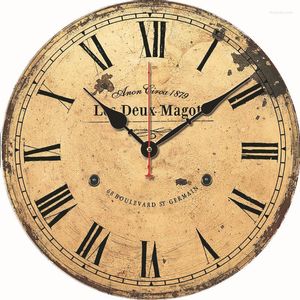 Zegary ścienne Sprzedawanie retro dekoracyjnego zegara 14 -calowego Kreatywnego niestandardowego alarmu antycznego