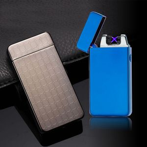 Latest LighterS Colorful Windproof USB Cyclic Charging Cross Double ARC Lighter Portable Innovative Design Herb Tobacco Cigarette Smoking Holder DHL