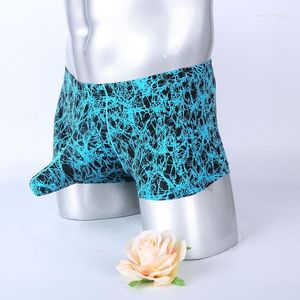 Mens lyxiga underkläder underbyxor Ice Silk Elephant Nose Knickers Män Sexig mesh Boxer Boxer Briefs Bikini Gun Egg Personlighetslådor Kecks Thong 050o