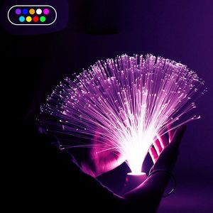 LED USB Laddning Touch Fiber Optic Lamp Fantasy Starry Sky Night Light Bedroom Atmosphere Table Weeding Party Gift