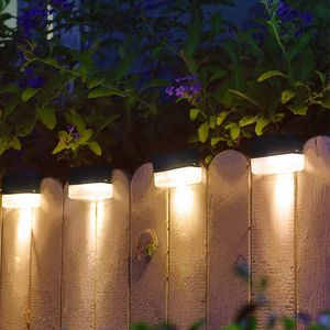 Luci solari da ponte 4/8/16/20PCS Luce solare per gradini per esterni Bianco caldo per scale ringhiere da giardino Illuminazione impermeabile per inondazioni paesaggistiche