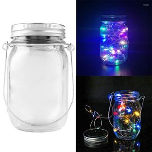 Strängar Solar Mason Jar Lid Lights 1M 2M LED Fairy Copper Wire Bottle String Hanging Lamps For Wedding Patio Outdoor Garden Party Decor