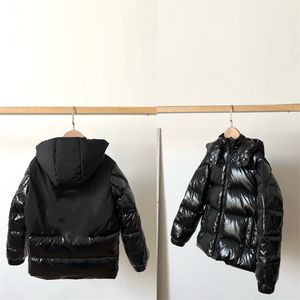 Baby-Designer-Kleidung, Daunenmäntel, Herbst und Winter, neuer Stil, für Jungen und Mädchen, mit Kapuze, langärmelige Jacke, weiße Entendaunen, warmer schwarzer Mantel, Kinderkleidung