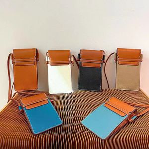 Borsa per custodie per telefono da donna alla moda per iPhone 13 14 Pro max borse per telefono a spalla singola a tracolla verticale in pelle bovina borsa da donna a contrasto di colore di lusso multi-funzione