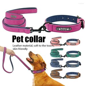 Hundekragen Luminous Collar Safety Mode-Namensschild Anti-Lost Doppelschicht PU Pet