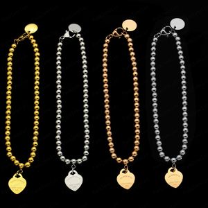 Luxo frisado pulseira designer corrente feminina colar pulseira por clássico coração conjunto 18k ouro presente do dia dos namorados para meninas