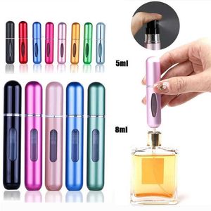 5ml 8ml Portable Mini Refillable Perfume Bottle with Spray Scent Pump Empty Cosmetic Containers Atomizer for Travel Tool Best quality