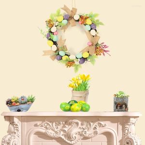 Decorazioni natalizie 30 cm Festa di Pasqua Porta anteriore Decorazioni per la casa Ringraziamento Vacanze autunnali Ghirlanda artificiale Cornice in rattan naturale con croce