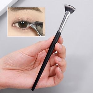 Makeup Brushes Multifunction Fan-shaped Brush Wood Handle Soft Eyelash Mascara Highlighter Eyeliner Brow Facial Tools