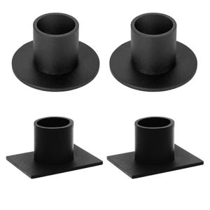 Black Candle Holders Retro Candlestick Holder Decor Farmhouse Decor na domowe przyjęcie na przyjęcie rocznicowe prezenty domowe Prezenty XBJK2212