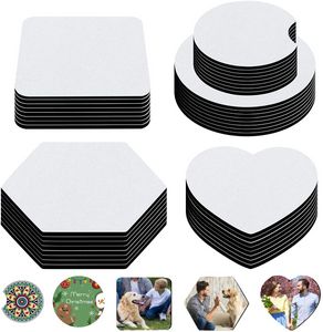 Sublimatie lege platen onderzitter diy autocop houder blanco cup pad mat voor geschenken ambachten afdrukbare warmtepers fy2483 ss1221