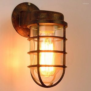 Lampada da parete Vintage Luminaria Led Sala da pranzo Set Merdiven Crystal Sconce Lighting Puleggia in legno anticato