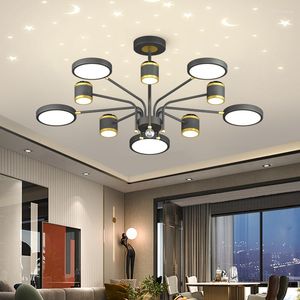 Żyrandole Współczesne sufit LED żyrandol prosta do salonu sypialnia foyer lampa restauracyjna lampa domowa urządzenie do dekoracji oświetlenie wewnętrzne