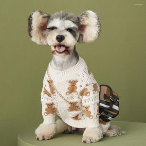 Hundebekleidung Pullover Kleidung Haustier Ropa Perro Kostüm Para für kleine Hunde Mantel Jacke Chihuahua Teddy Winterbär Strickjacke Gestrickte Kleidung