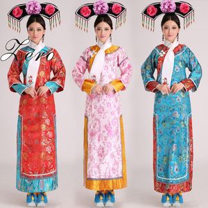 Stage Wear Chinese Qing Dynasty Costume Princess With Headwear 5 Color Ancient Dress Retail