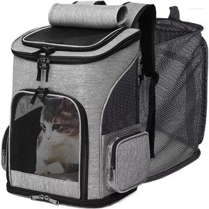 Dog Car Seat Covers Cat Carrier Backpack Expandable Mesh Breathable Foldable Pet Travel Bags For Small Dogs Cats Rabbits